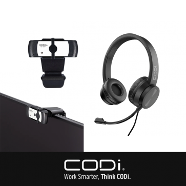 CODi USB headset & 1080p webcam bundle