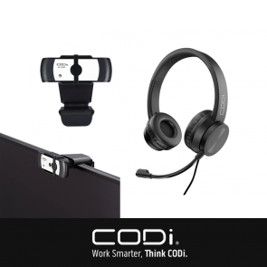 CODi USB headset & 1080p webcam bundle