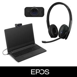 EPOS Bluetooth headset & 4k webcam homeworker bundle