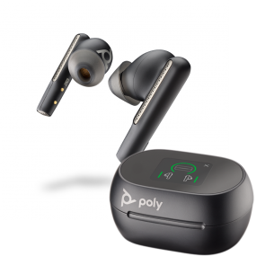 POLY Voyager Free 60+UC ANC earbuds with touchscreen charge case