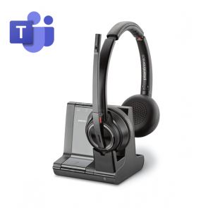Poly Savi 8220 office binaural wireless ANC headset for phone, PC & mobile - Teams Certified